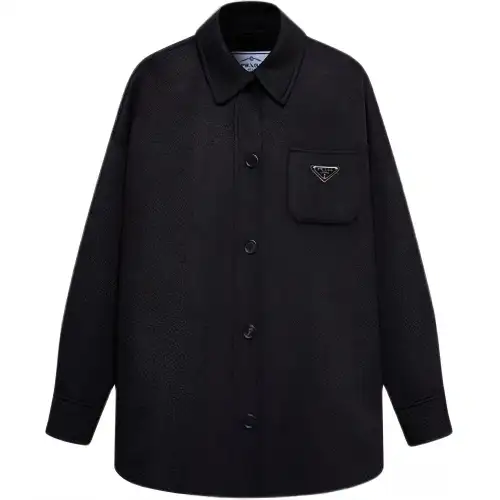 PRADA Triangle Logo Button Up Jacket