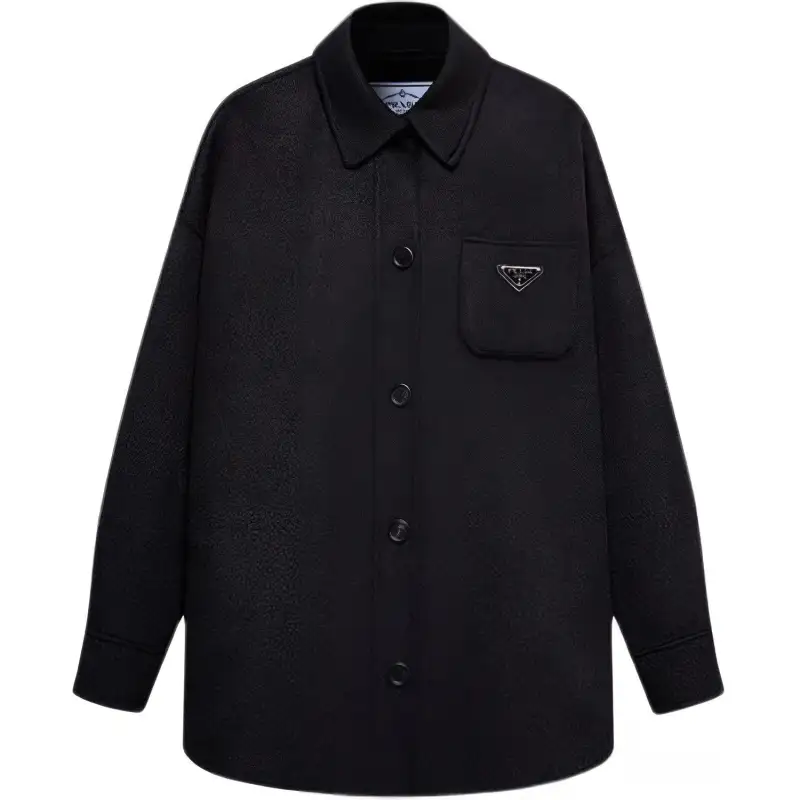 PRADA Triangle Logo Button Up Jacket