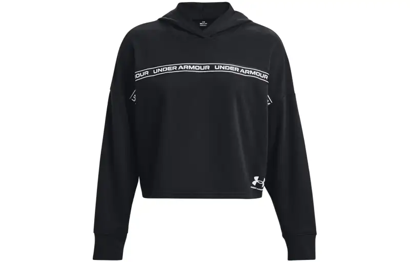 Under Armour Rival Sweatshirts Women's Black Hooded Moderate Regular