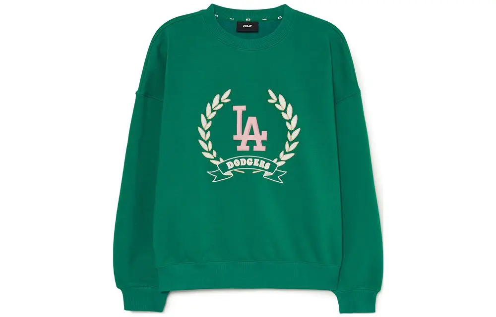 MLB Preppy Sweatshirts Women's Light Green Crew Neck Moderate Straight Fit