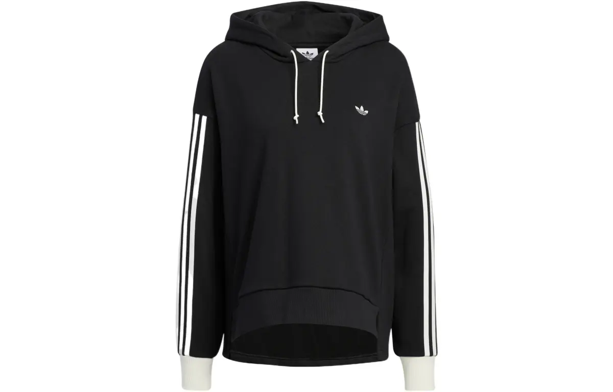 Adidas Sweatshirts Women's Black Hooded Moderate Regular