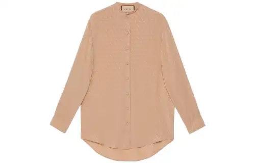 GUCCI Horsebit-Embroidered Buttoned Shirt