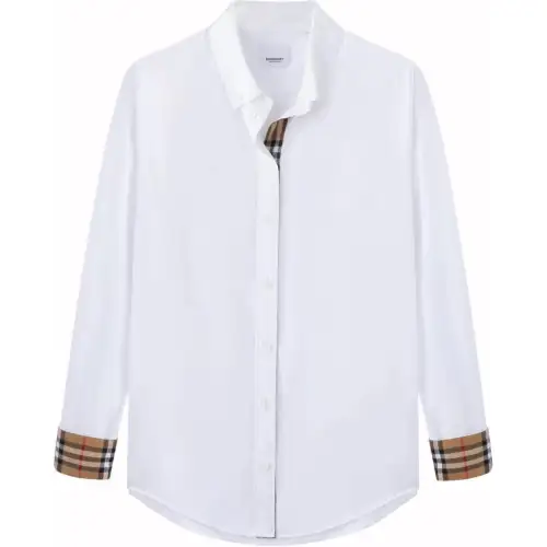 Burberry Shirts Women's White Lapel Moderate Other