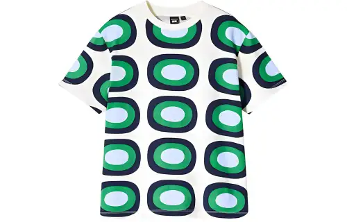 UNIQLO X Marimekko T Shirts Women's Green Crew Neck Moderate Straight Fit