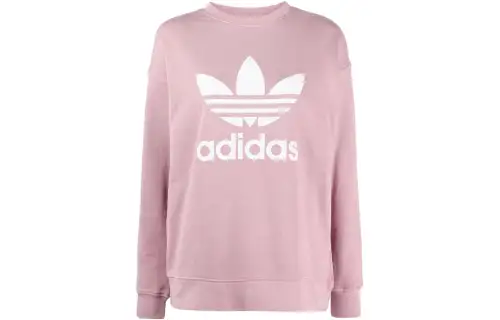 Adidas Originals Sweatshirts Women's Pink Crew Neck Moderate Regular