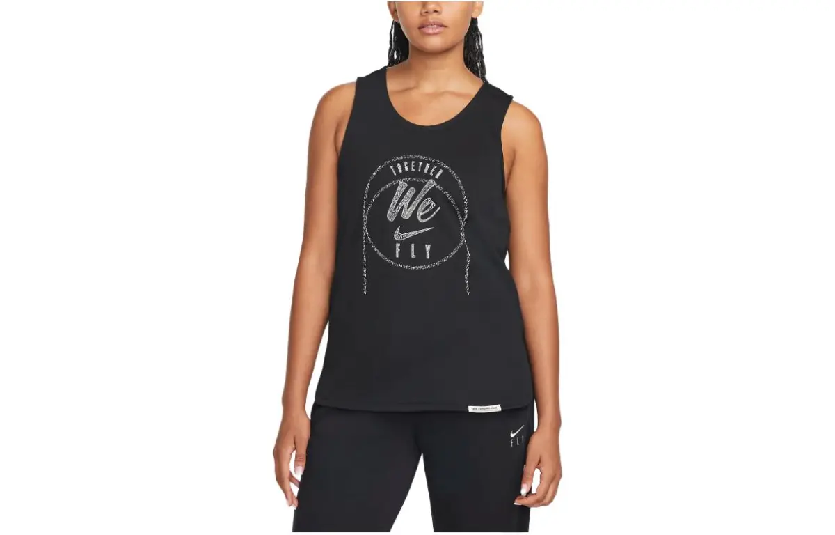 Nike T-Shirts Women's Black Crew Neck Moderate Straight Fit