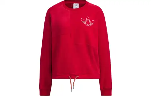 Adidas Originals Sweatshirts Women's Victory Red Crew Neck Moderate Regular