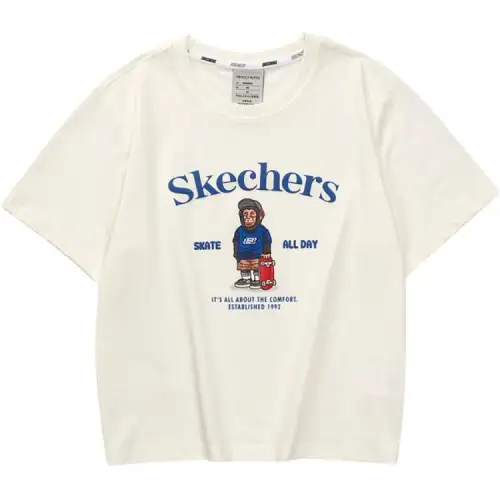 Skechers Funny Monster Regular T Shirt Women's Marshmallow White