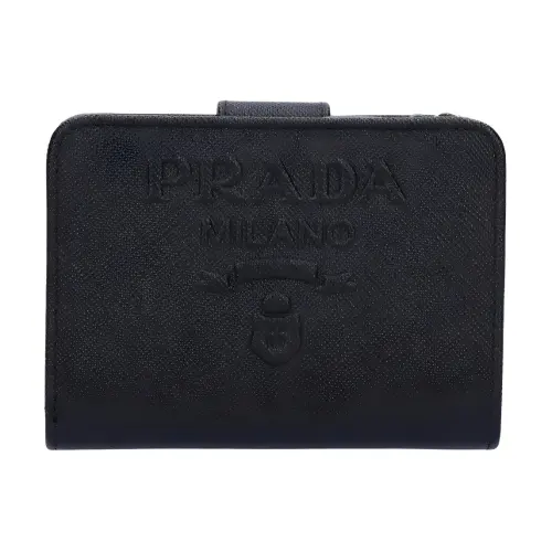 PRADA Saffiano Leather Wallet Men's Black