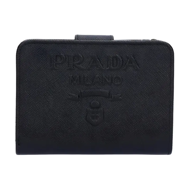 PRADA Saffiano Leather Wallet Men's Black