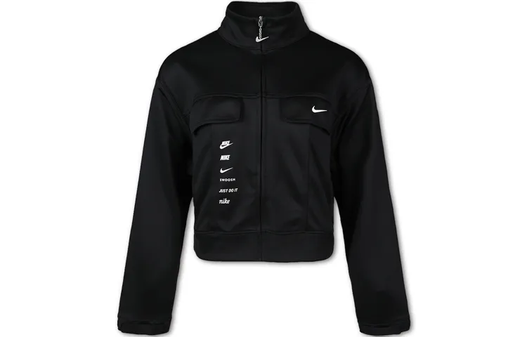 Nike Jackets Women's Black Stand Collar Moderate