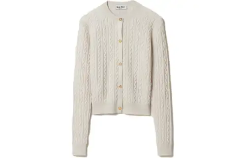 MIU MIU Cable knit Cashmere Cardigan