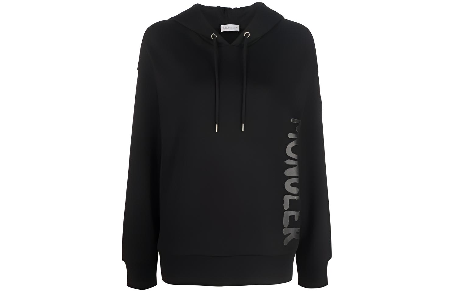 Женское худи Moncler Крой (черное)