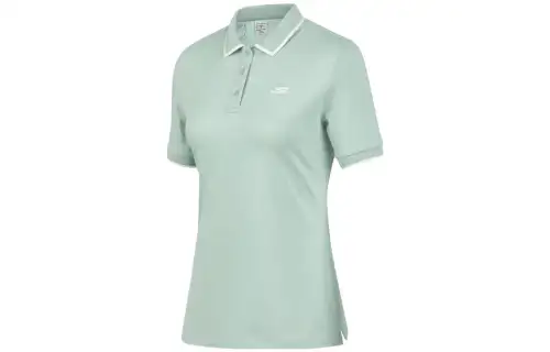 Skechers Polo Shirts Women's Harbor Gray/01P9 Polo Collar Moderate Straight Fit