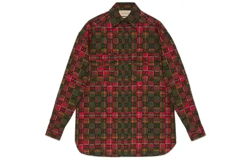 Gg tartan-print shirt