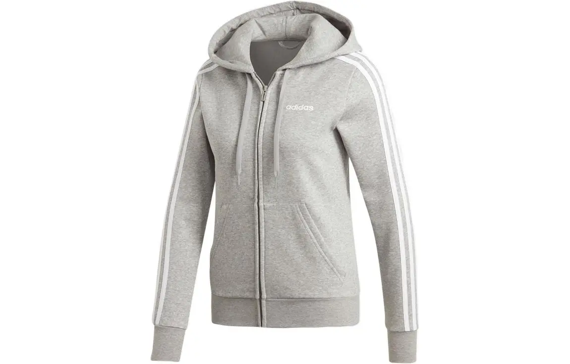 Adidas Sweatshirts Women's Gray Hooded Moderate Straight Fit