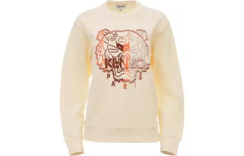KENZO Sweatshirts Women's Ecru Crew Neck Moderate Other