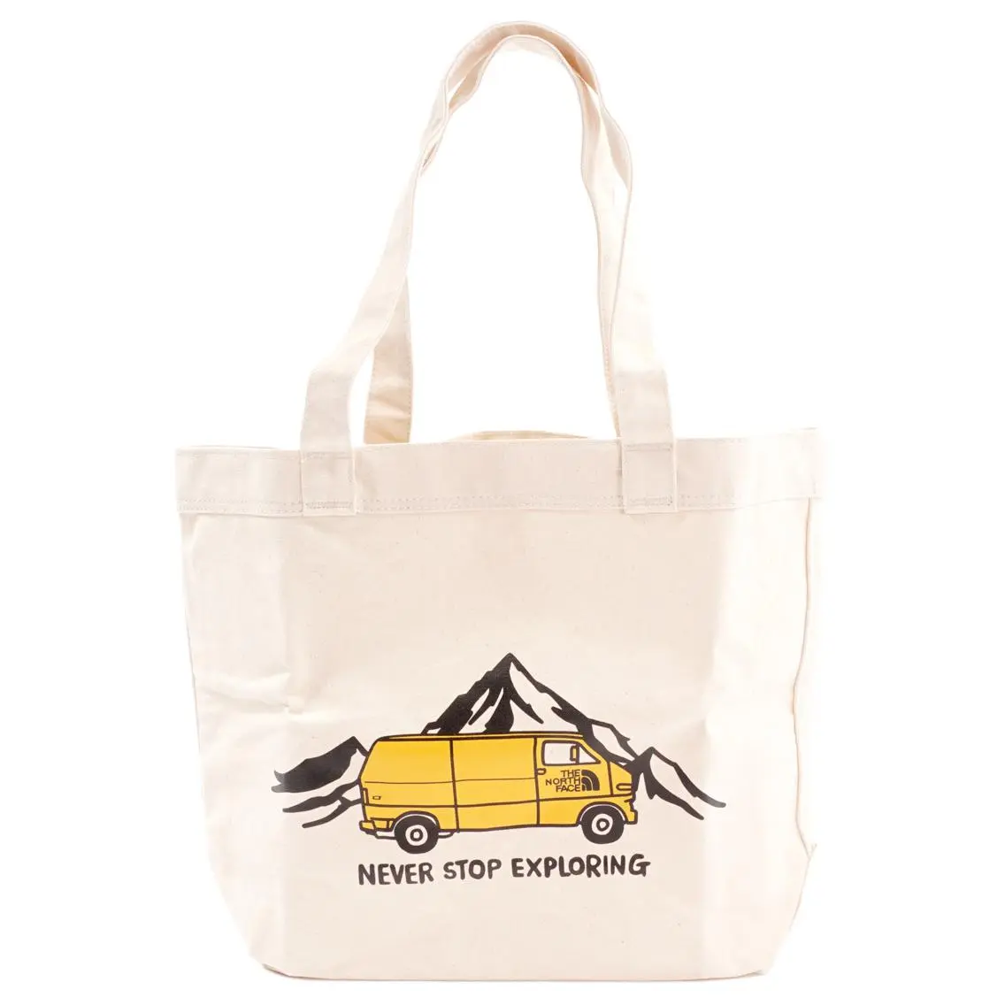 THE NORTH FACE 17L Tote Bag, Shopping Bag, Shoulder Bag, Outdoor Bag Cotton Canvas Beige & Yellow Unisex