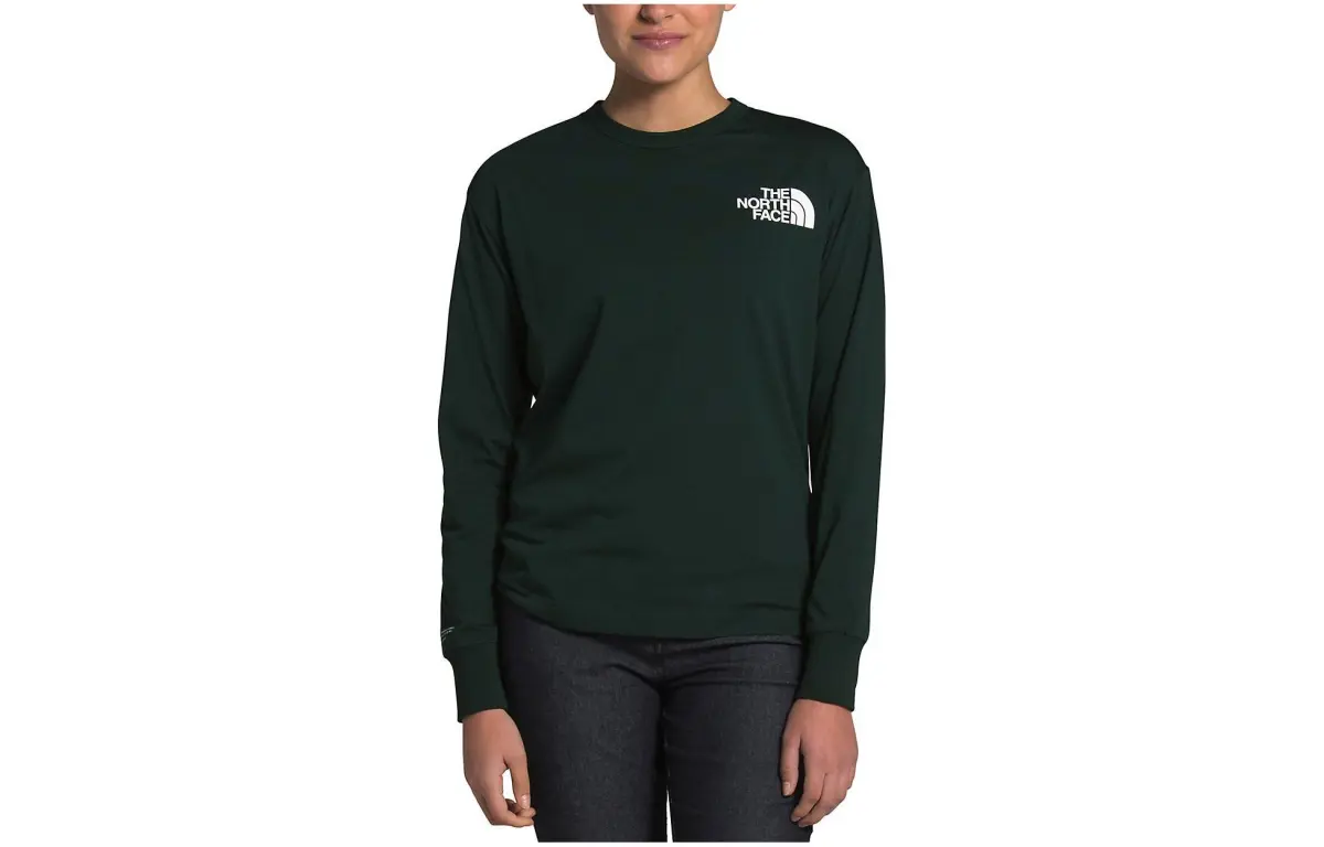 THE NORTH FACE Sweatshirts Women's Green Crew Neck Moderate Regular