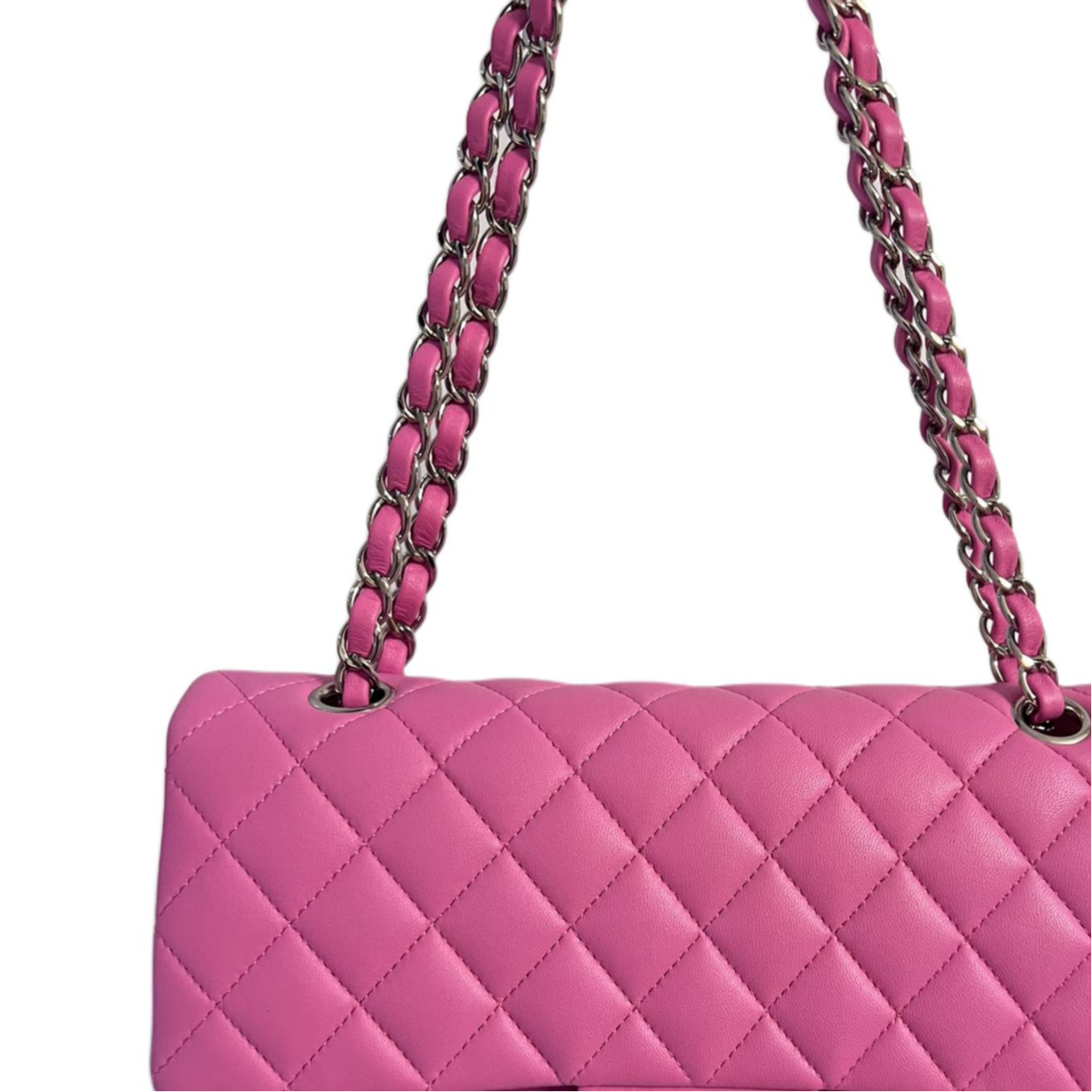 Женская сумка Chanel Classic Flap CF21K (розовый) — фото 5