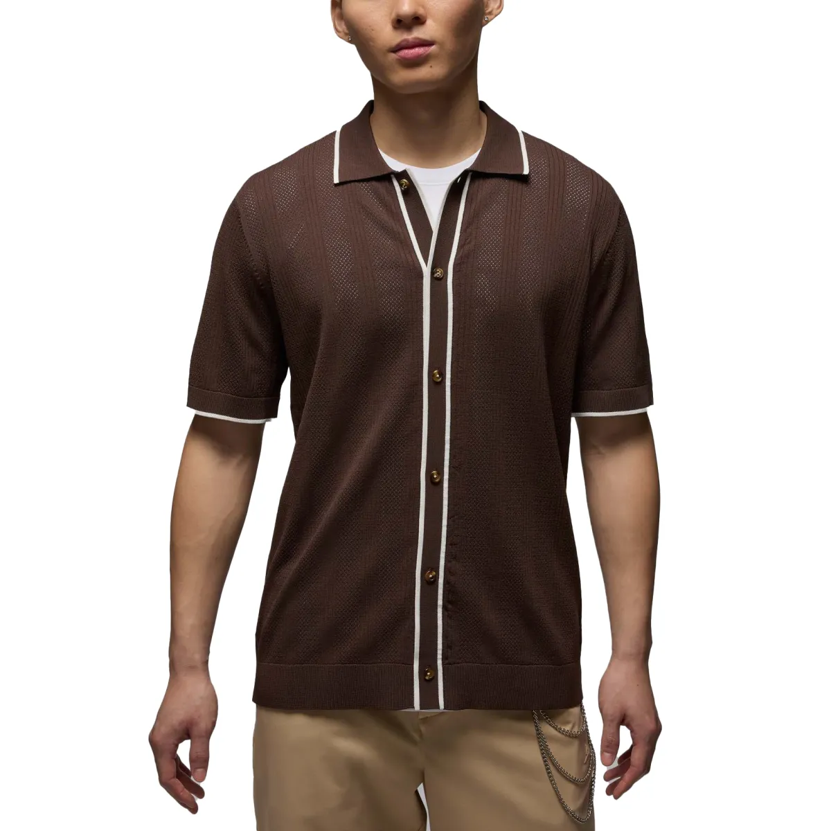 Jordan Sport Men’s Knit Button-Down Golf Top