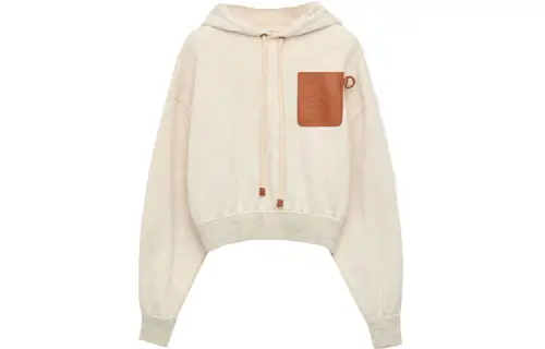 LOEWE Sweatshirts Women's Ecru Hooded Moderate Regular