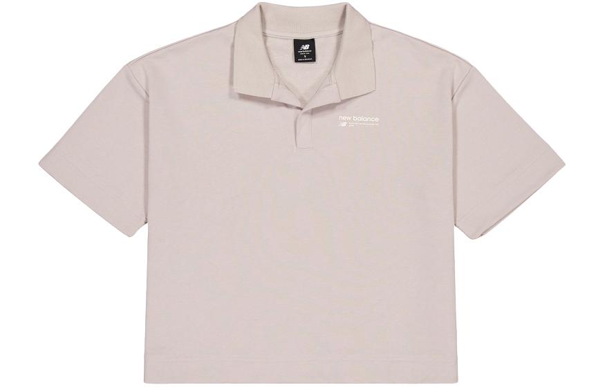 Женская футболка New Balance Polo (светло-бежевая)
