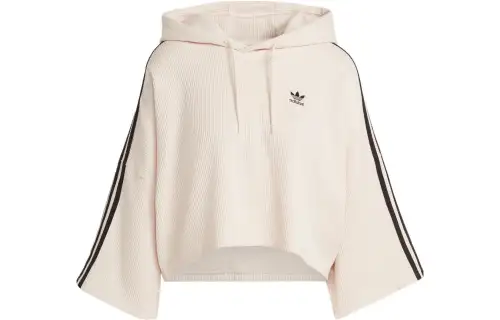 Adidas Originals CROP HOODIE Sweatshirt Women's Wonder White