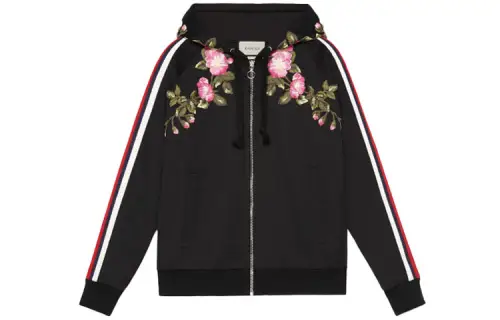 GUCCI Jackets Women's Black Hooded Moderate