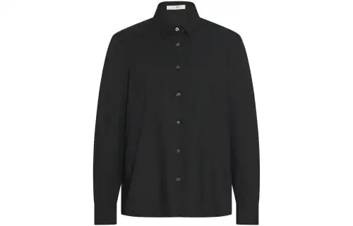 THE ROW Shirts Women's Black Lapel Moderate Shirt