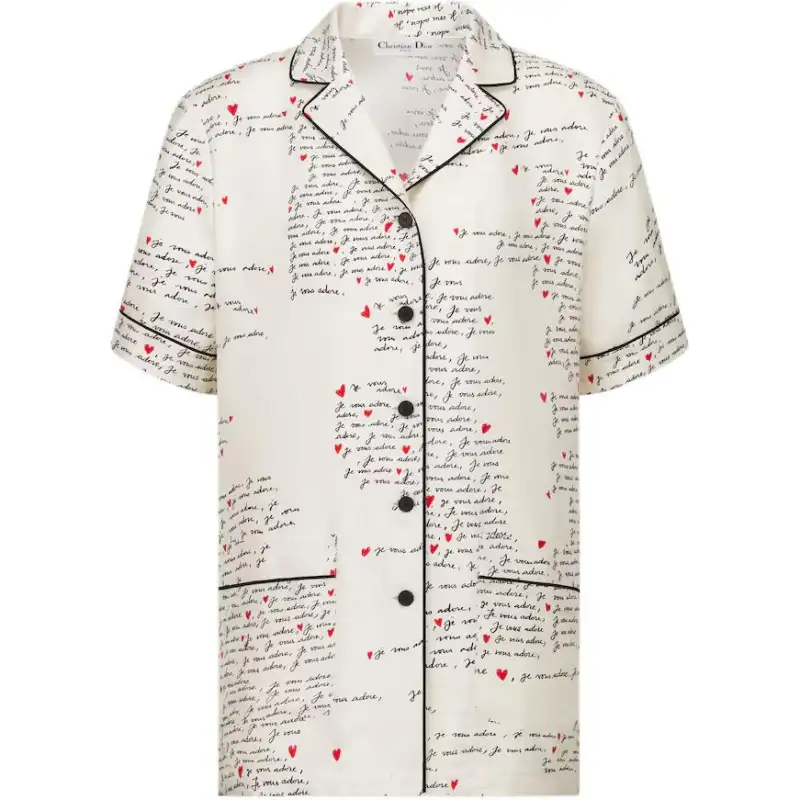 DIOR Dioramour Short Sleeved Shirt Women's White