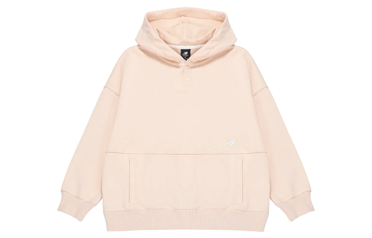 New Balance Sweatshirts Women's Champagne Rose Hooded Moderate Regular