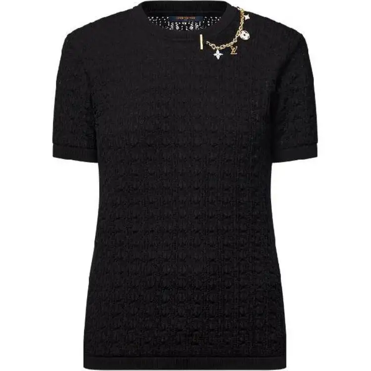 LOUIS VUITTON 1AFZLY Lace Knit Charm T-Shirt