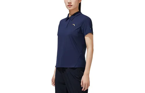 ANTA Variety Training Collection Polo Shirts Women's Midnight Blue Polo Collar Moderate Straight Fit