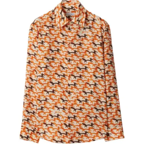 Burberry fox-print wool shirt