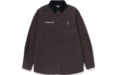 Bape Women'ss A BATHING APE Work Shirt Blue