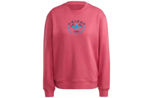Adidas Originals Sweatshirts Women's Pink Crew Neck Moderate Regular