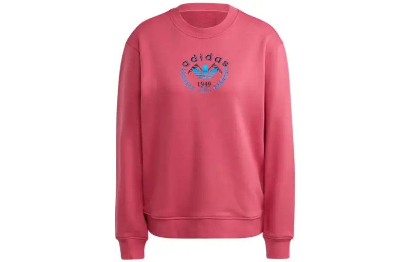 Adidas Originals Sweatshirts Women's Pink Crew Neck Moderate Regular