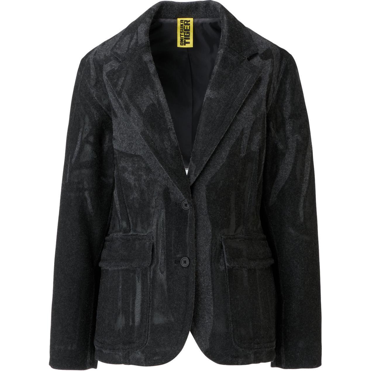 Женский пиджак Onitsuka Tiger PRINTED WS JACKET (темно-серый)