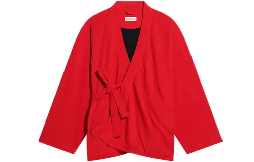 Balenciaga Jackets Women's Red V Neck Moderate Other