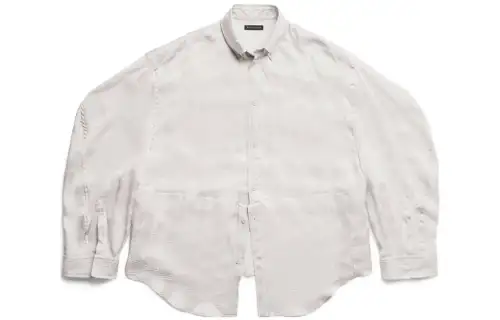 Balenciaga Shirts Women's Light Gray Lapel Moderate Other