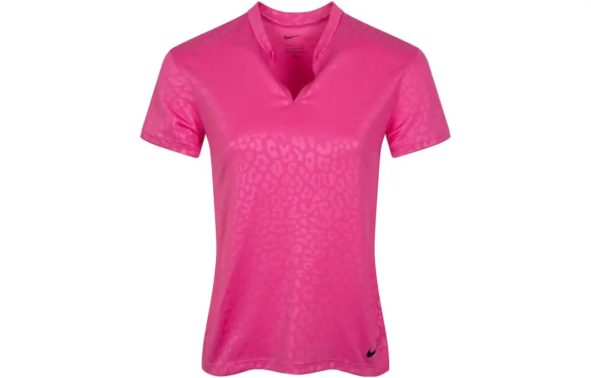 Nike T-Shirts Women's Pink V-neck Moderate Straight Fit