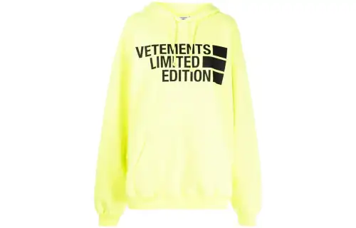 Vetements Big Logo Limited Edition Hoodie 'Neon Yellow'