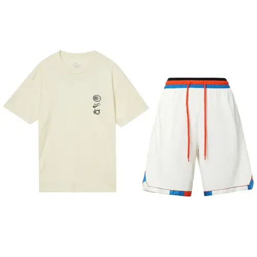 Nike Retro basketball cotton knitted shorts with letters, trousers, sports suit, American style, loose fit, with short sleeve, men's style