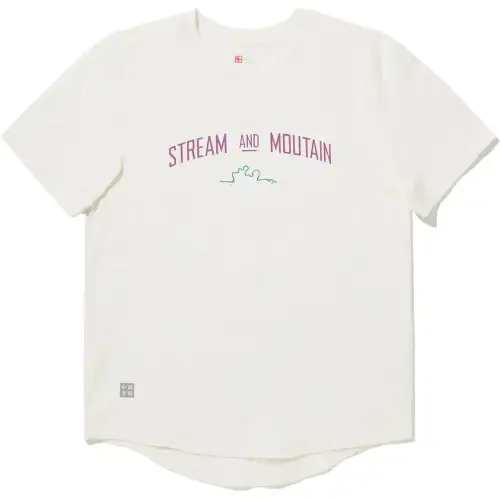 Li Ning T Shirts Women's Ivory Crew Neck Moderate Straight Fit