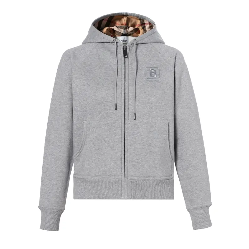 Burberry Logo-embroidered Zip-up Hoodie Women's