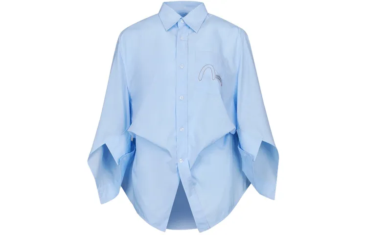 EVISU Shirts Women's Light Blue Lapel Moderate Other
