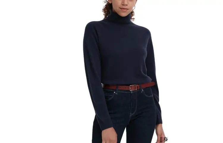 UNIQLO Knitwear Women's 69 Navy Blue Turtleneck Moderate Other