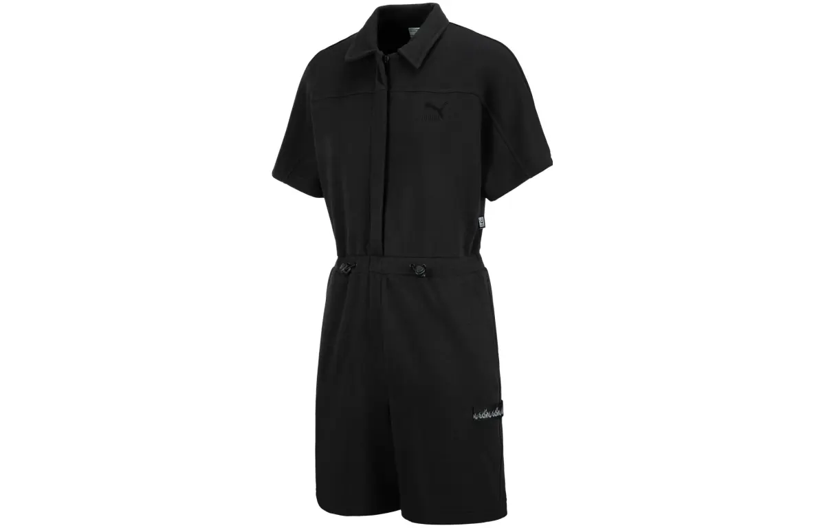 PUMA Bodysuits Women's Black Square Collar