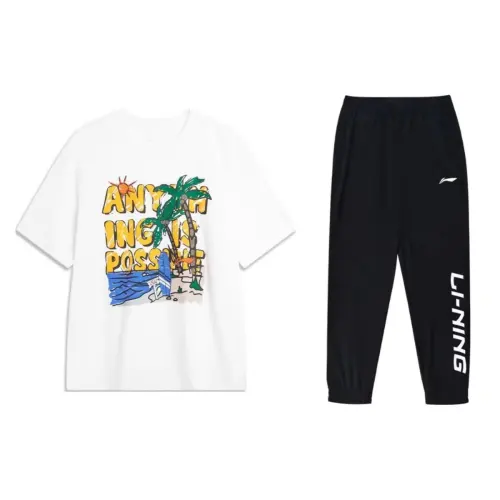 Li Ning Casual Sportswear Men's Crew Neck Moderate